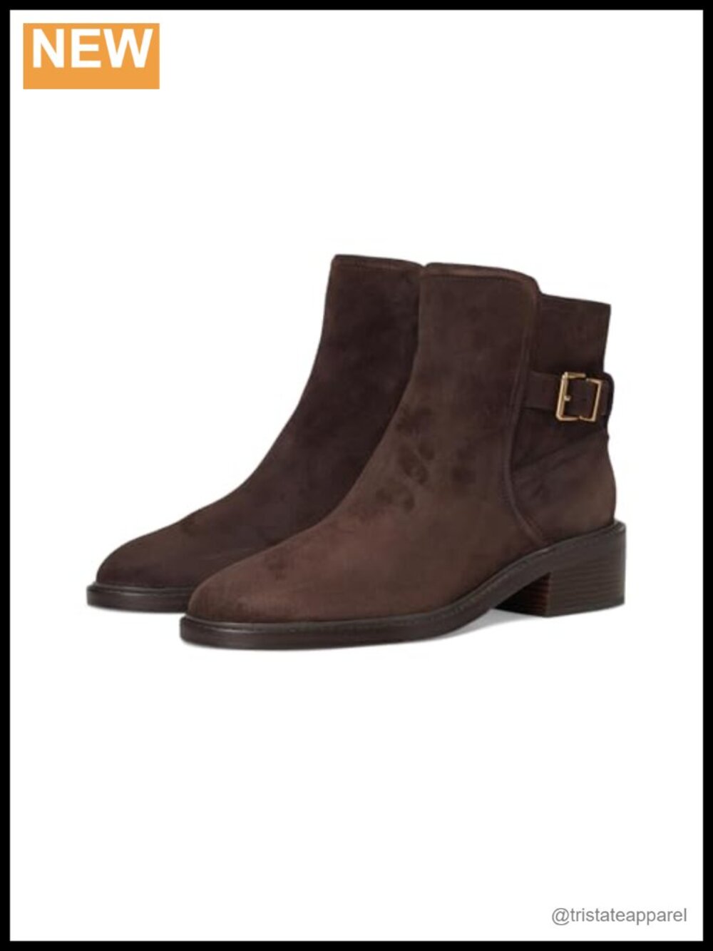 Cole Haan Women's Silvana Buckle Ankle Booties Suede Pull-On